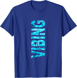 Blue Color Vibing Melted Blue Graphic T-Shirt - T-Shirt | Royal