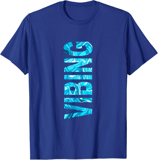 Blue Color Vibing Melted Blue Graphic T-Shirt - T-Shirt | Royal