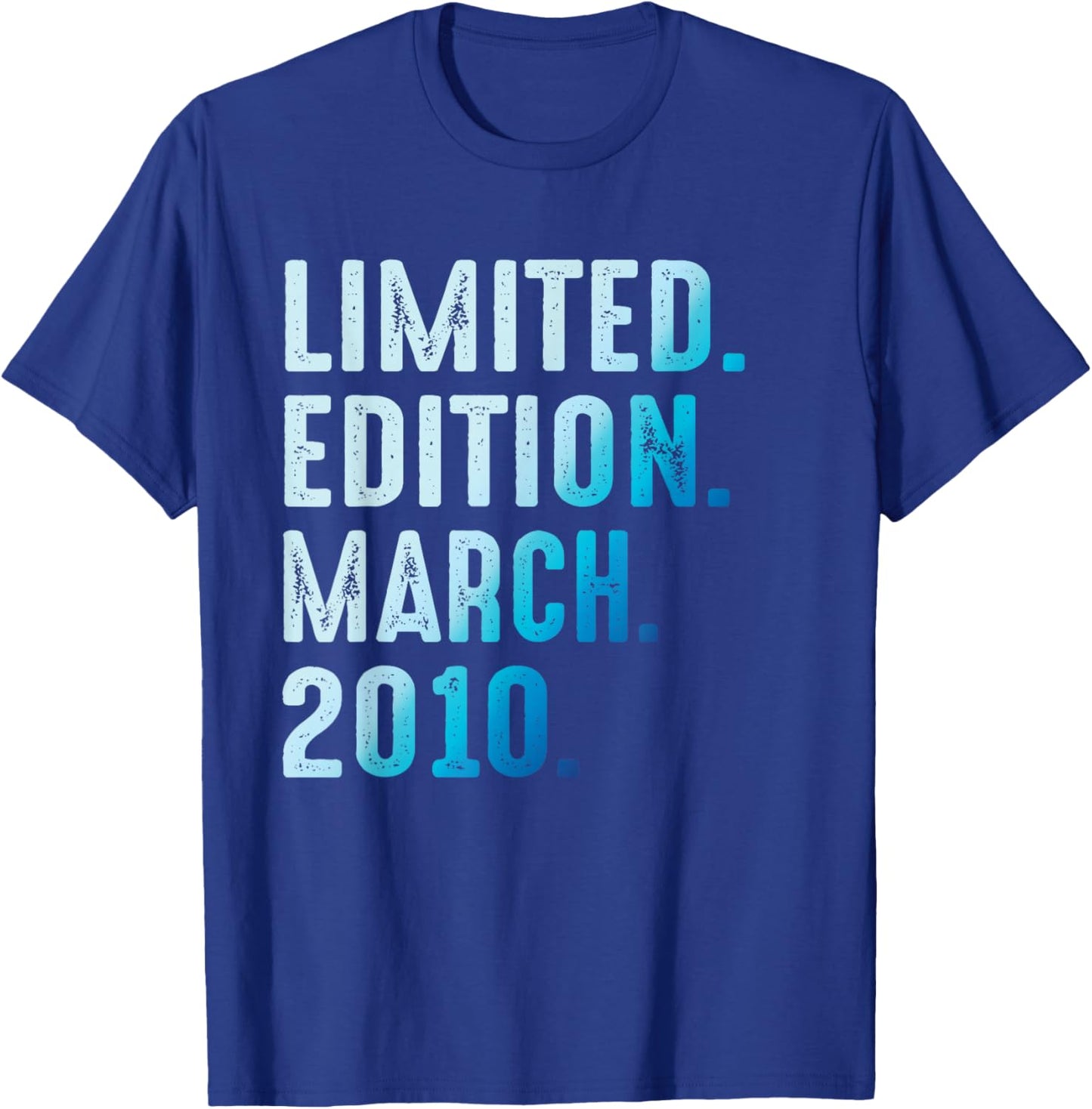 March 2010 Year 2010 Birthday 2010 Limited Edition T-Shirt - T-Shirt | Royal