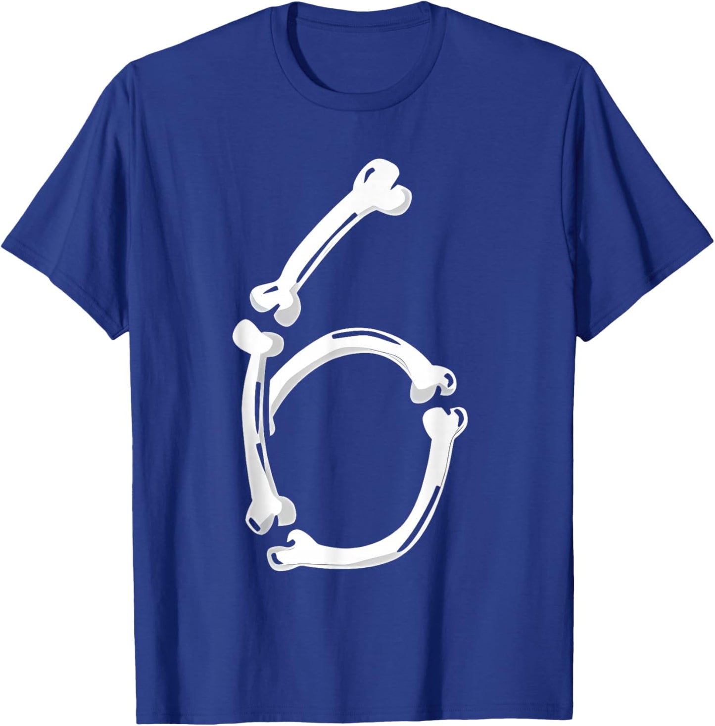 Skeleton Bone Number 6 Creepy Number 67 Six Seven Funny Meme T-Shirt - T-Shirt | Royal