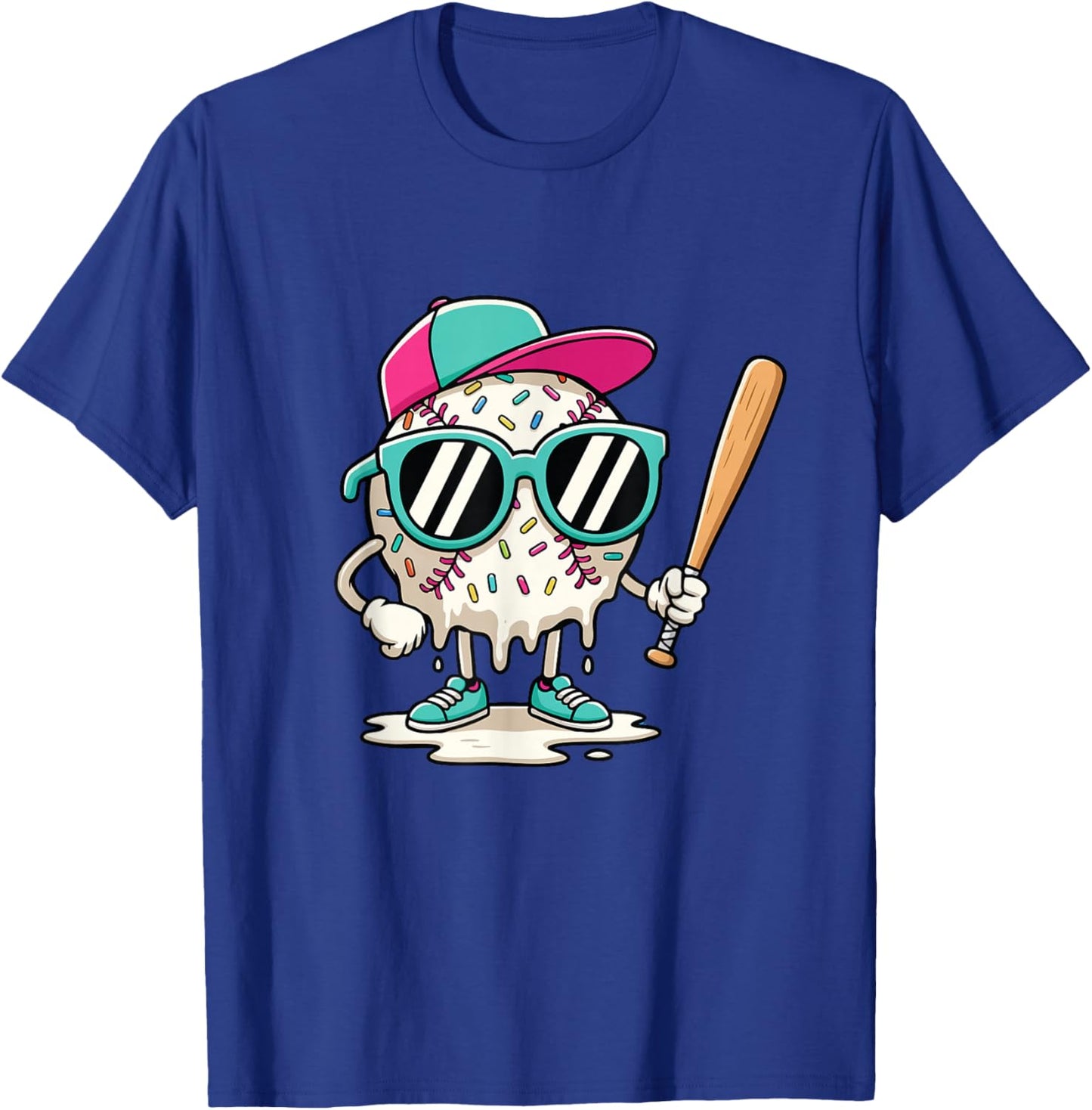Dripping Baseball - Baseball Lover Player Baseballer T-Shirt - T-Shirt | Royal
