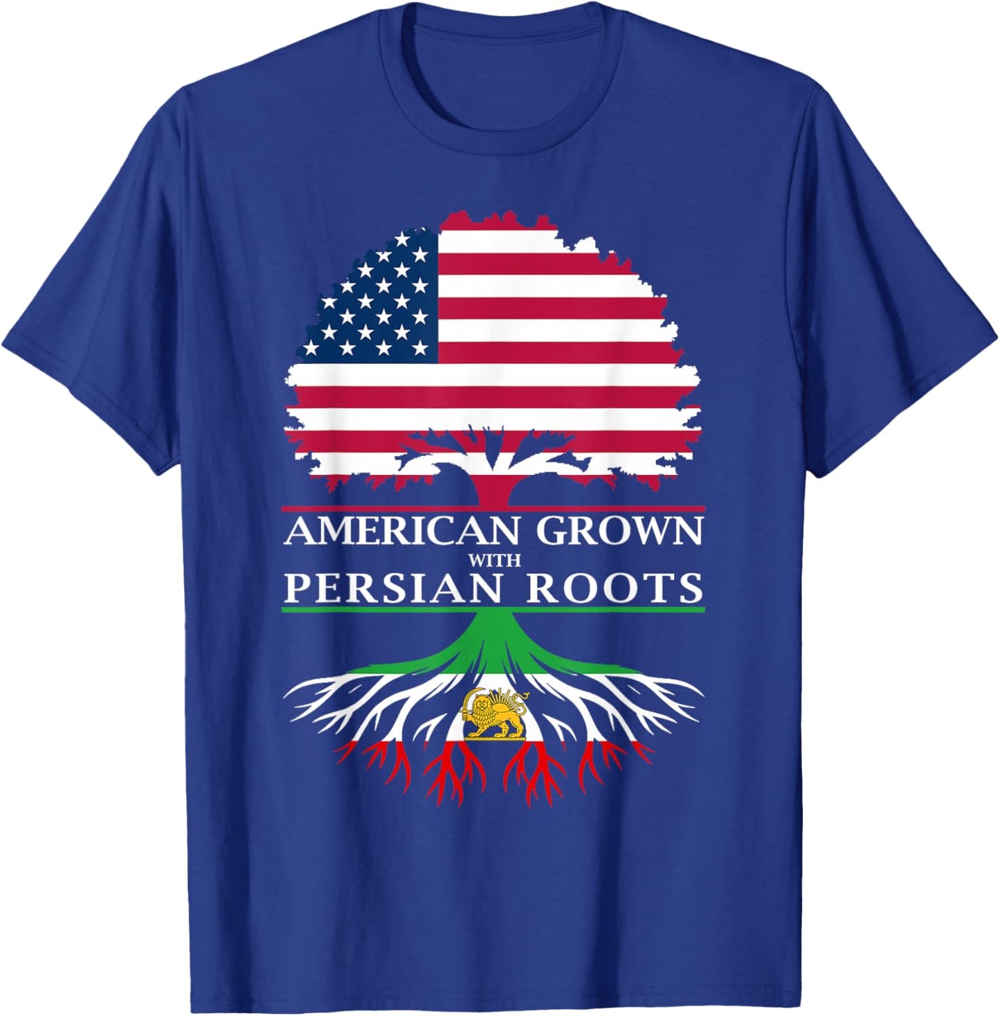 American Grown with Persian Roots T-Shirt - T-Shirt | Royal