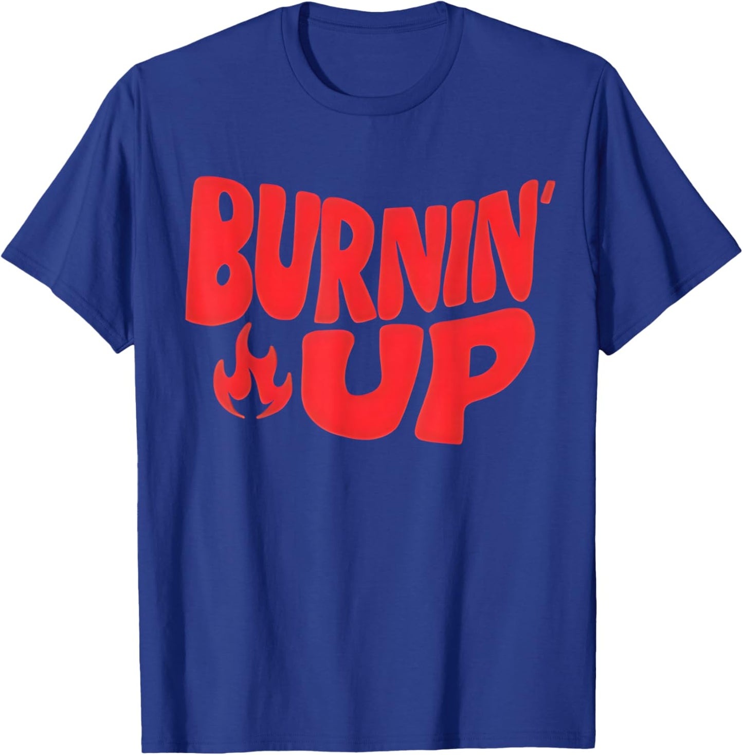 Burnin Up Flames Vintage T-Shirt - T-Shirt | Royal