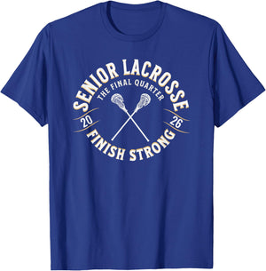 Lacrosse Senior 2026 The Final Quarter T-Shirt - T-Shirt | Royal
