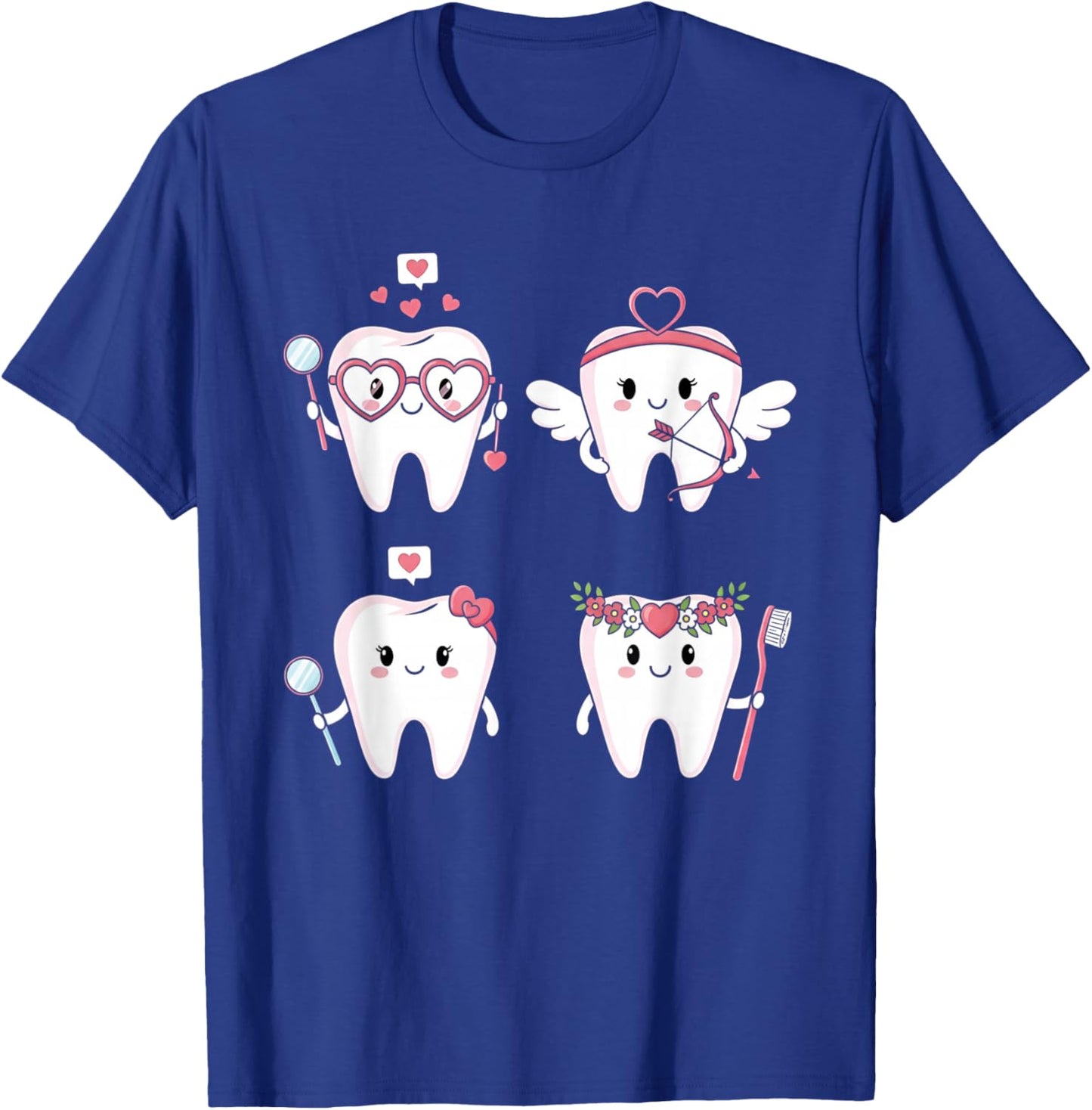 Valentines Day Dentist Tooth Funny Dental Women T-Shirt - T-Shirt | Royal