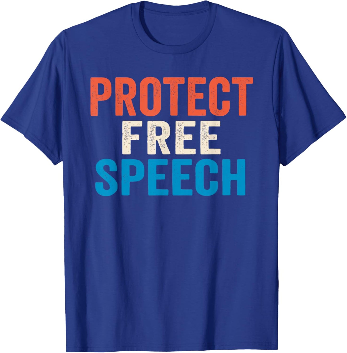 Protect Free Speech Shirt Retro Vintage Free Expression T-Shirt - T-Shirt | Royal
