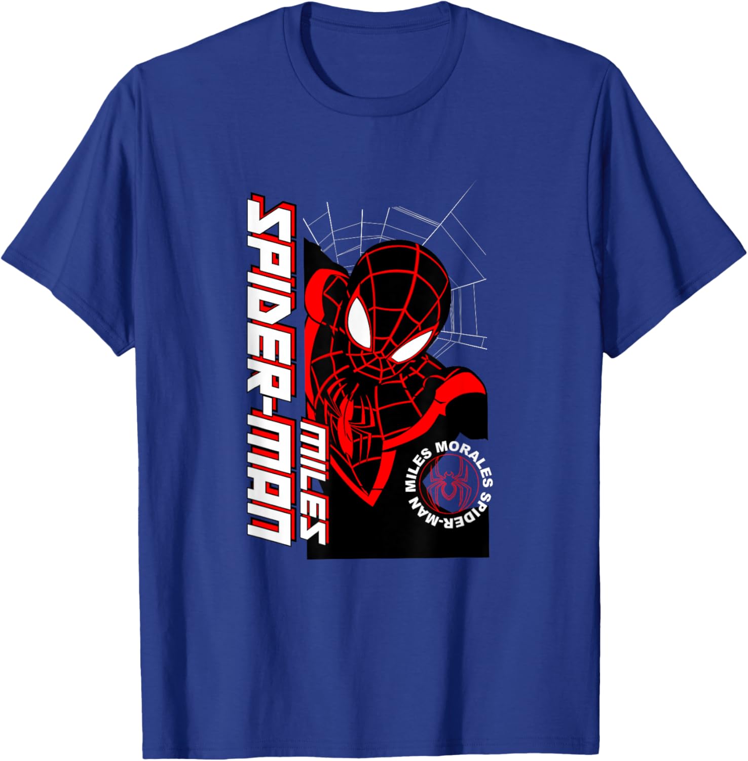 Marvel Comics Spider-Man Miles Morales Red Web Action T-Shirt - T-Shirt | Royal