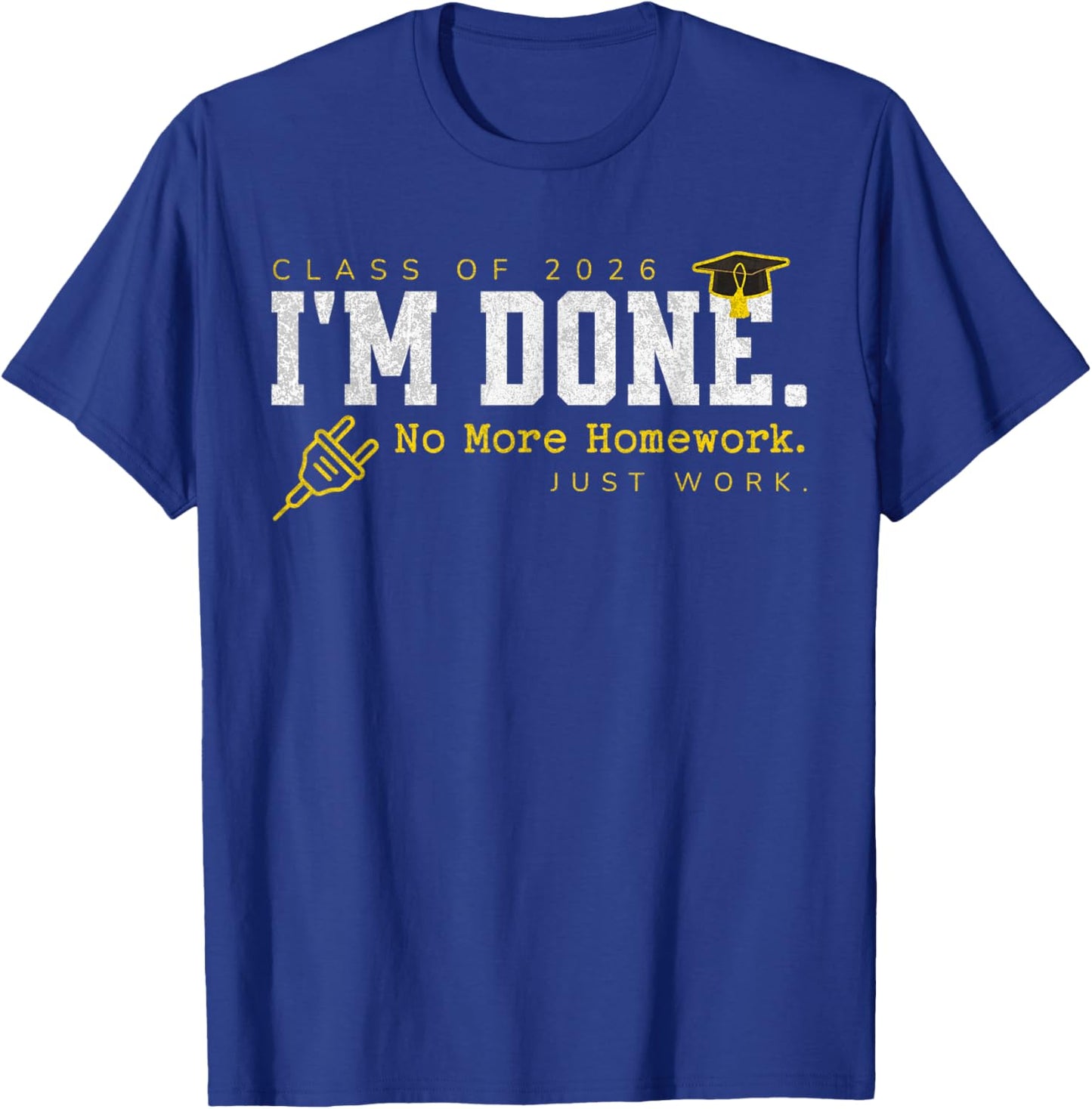 Class of 2026 Electrician Graduation Trade School Graduate T-Shirt - T-Shirt | Royal