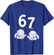 Volleyball Meme 67 Six Seven Funny Number Humor Gen Alpha T-Shirt - T-Shirt | Royal