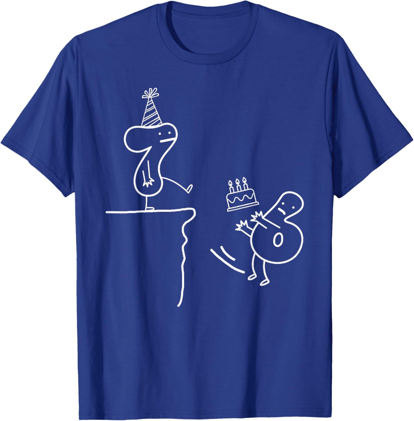 Funny Goodbye 6 Hello 7 Birthday 7th Bday 7 Years Old 67 Boy T-Shirt - T-Shirt | Royal
