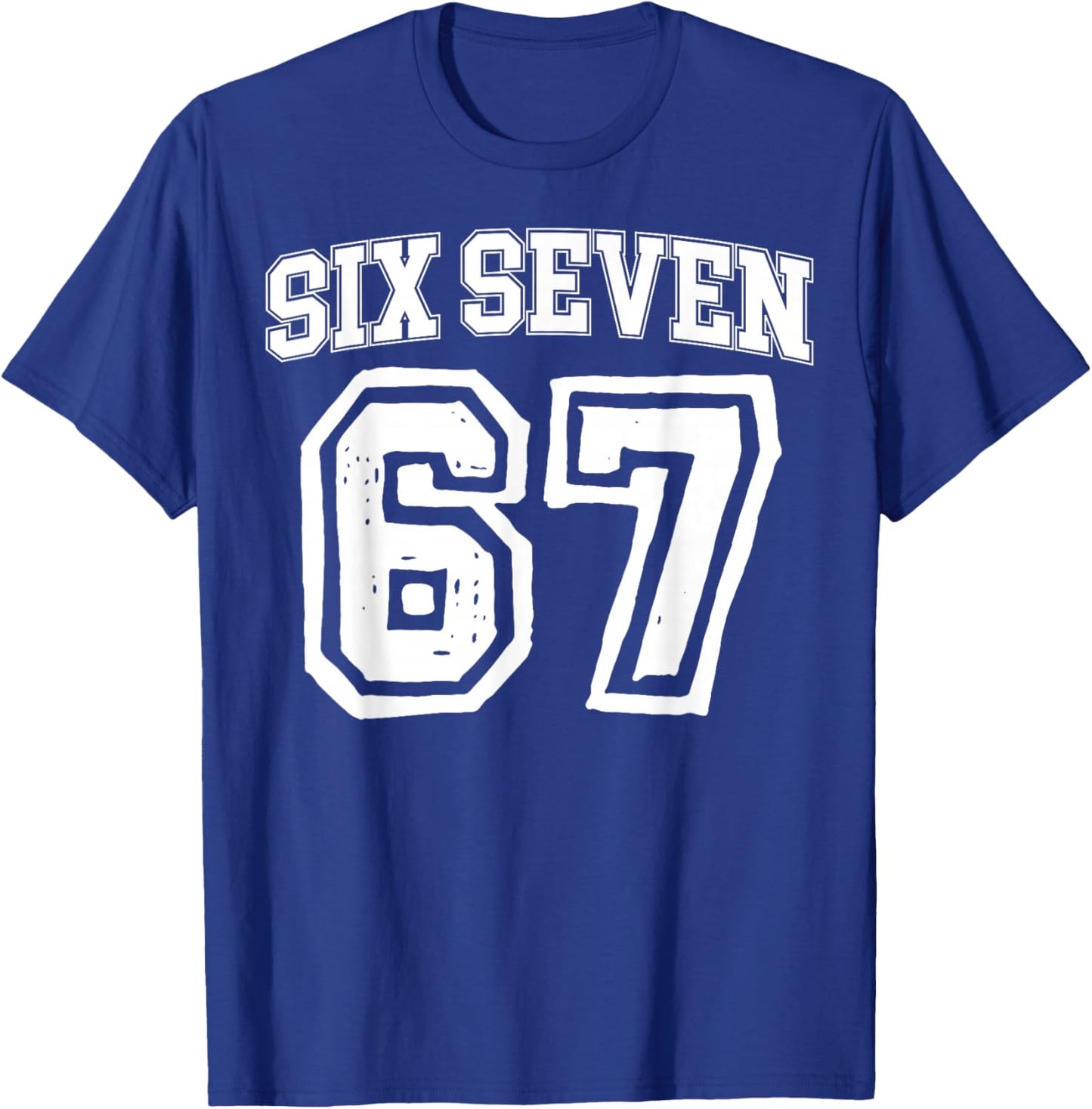 Number 67 Numbered Uniform Sports Jersey Team 67th Birthday T-Shirt - T-Shirt | Royal