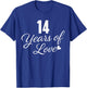 Couples Married 14 Years - Classic 14th Wedding Anniversary T-Shirt - T-Shirt | Royal