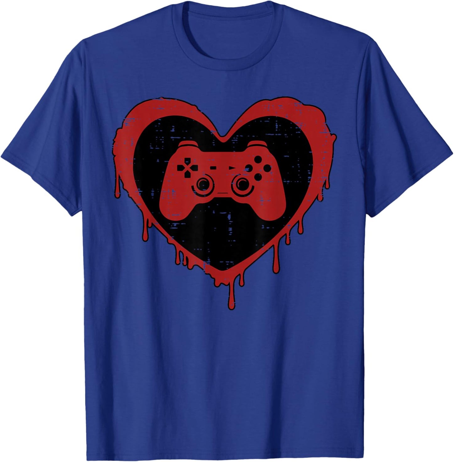 Valentines Day Gaming Heart Valentine Gamer Men Boys Kids T-Shirt - T-Shirt | Royal
