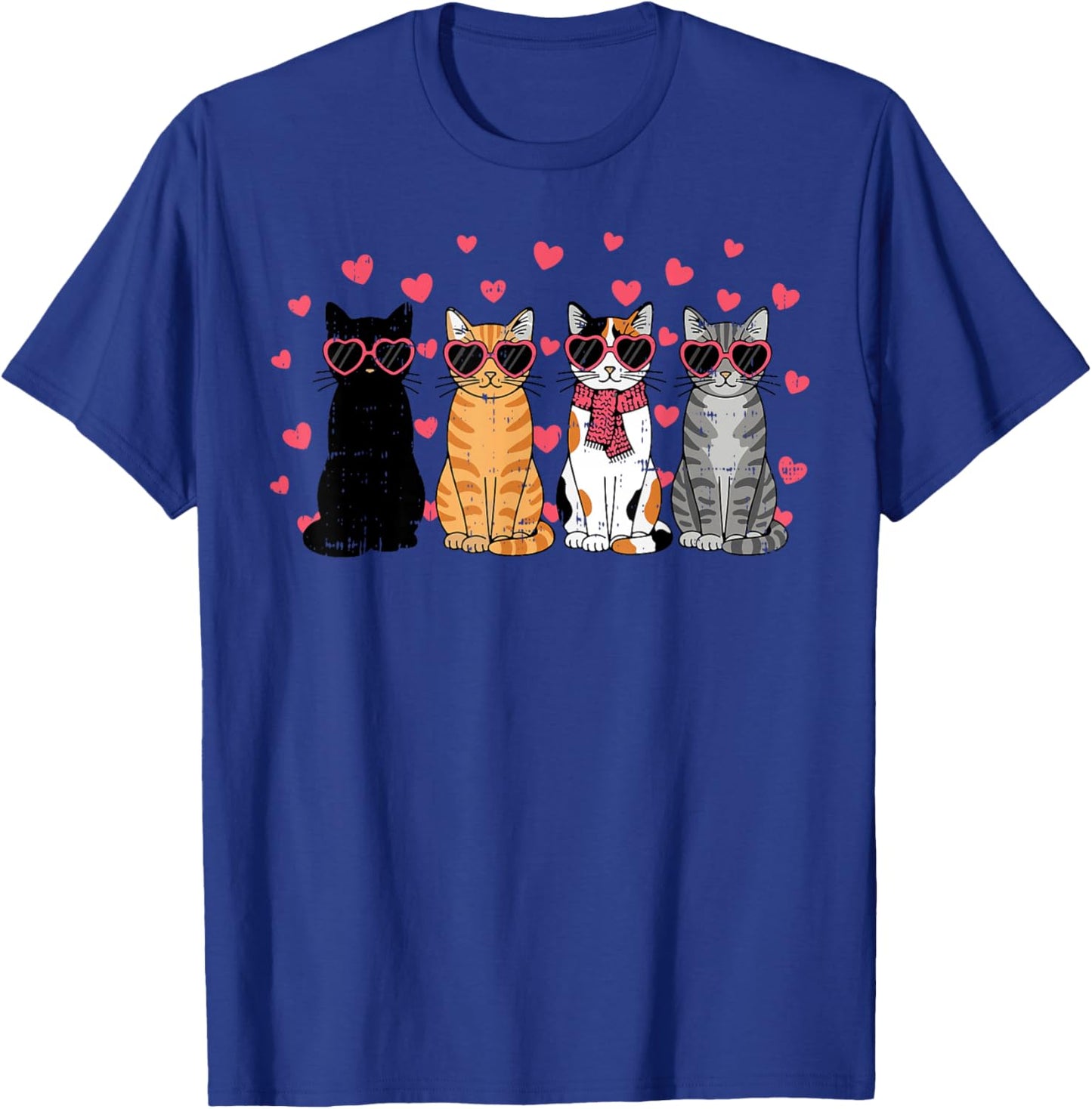 Cats Valentine Cat Kitten Valentines Day Men Women Kids T-Shirt - T-Shirt | Royal