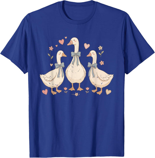 Vintage Grandma Core Thrifted Geese Cottagecore Silly Goose T-Shirt - T-Shirt | Royal