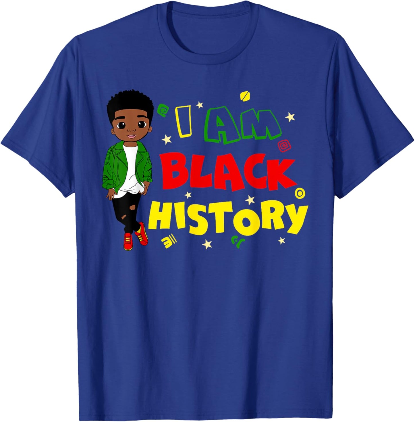 Little Boy I Am Black History Month African Kid Toddler T-Shirt - T-Shirt | Royal