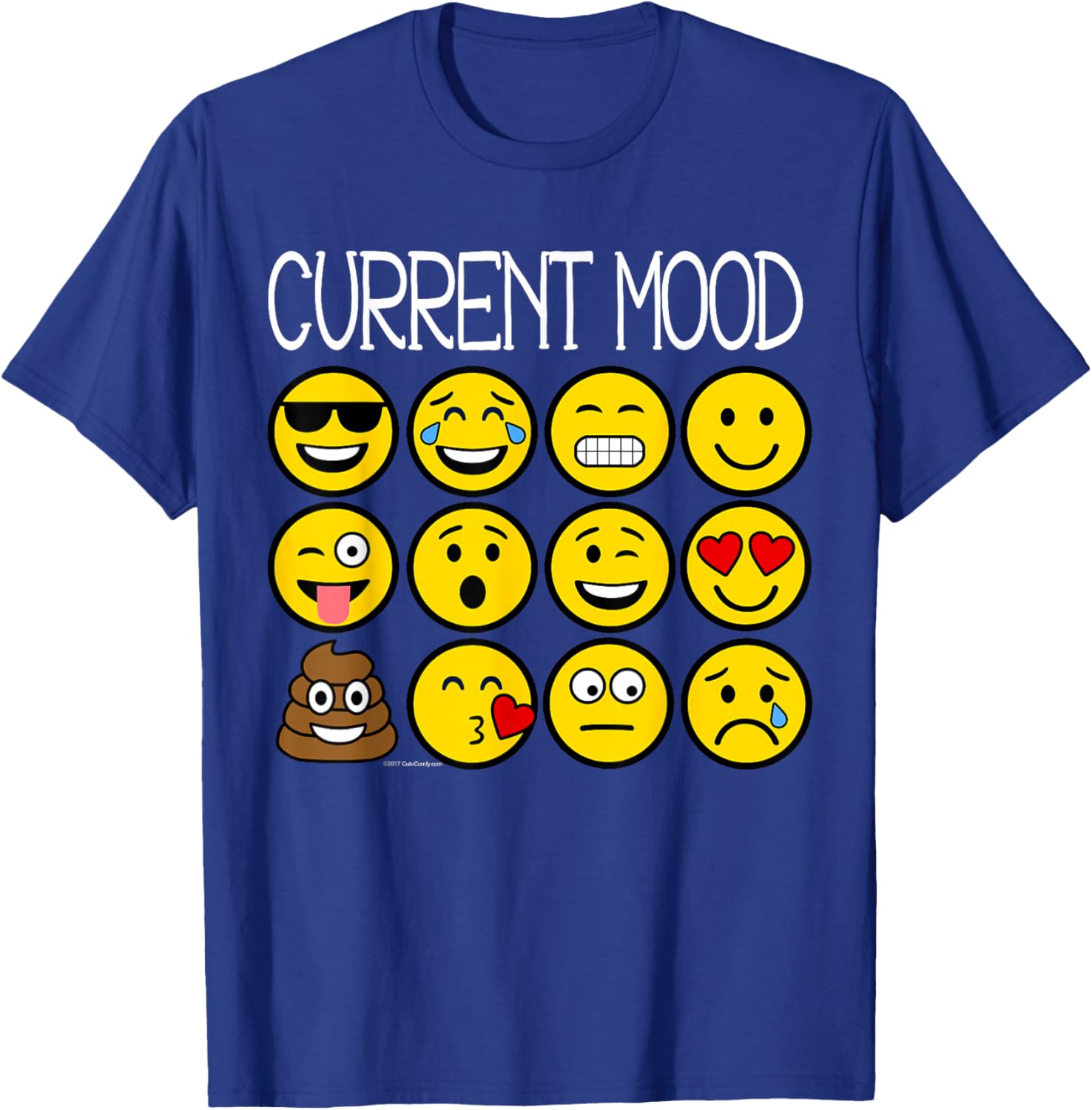 Point to Current Mood Emoticon Happy Emotion Faces Kids Boys T-Shirt - T-Shirt | Royal