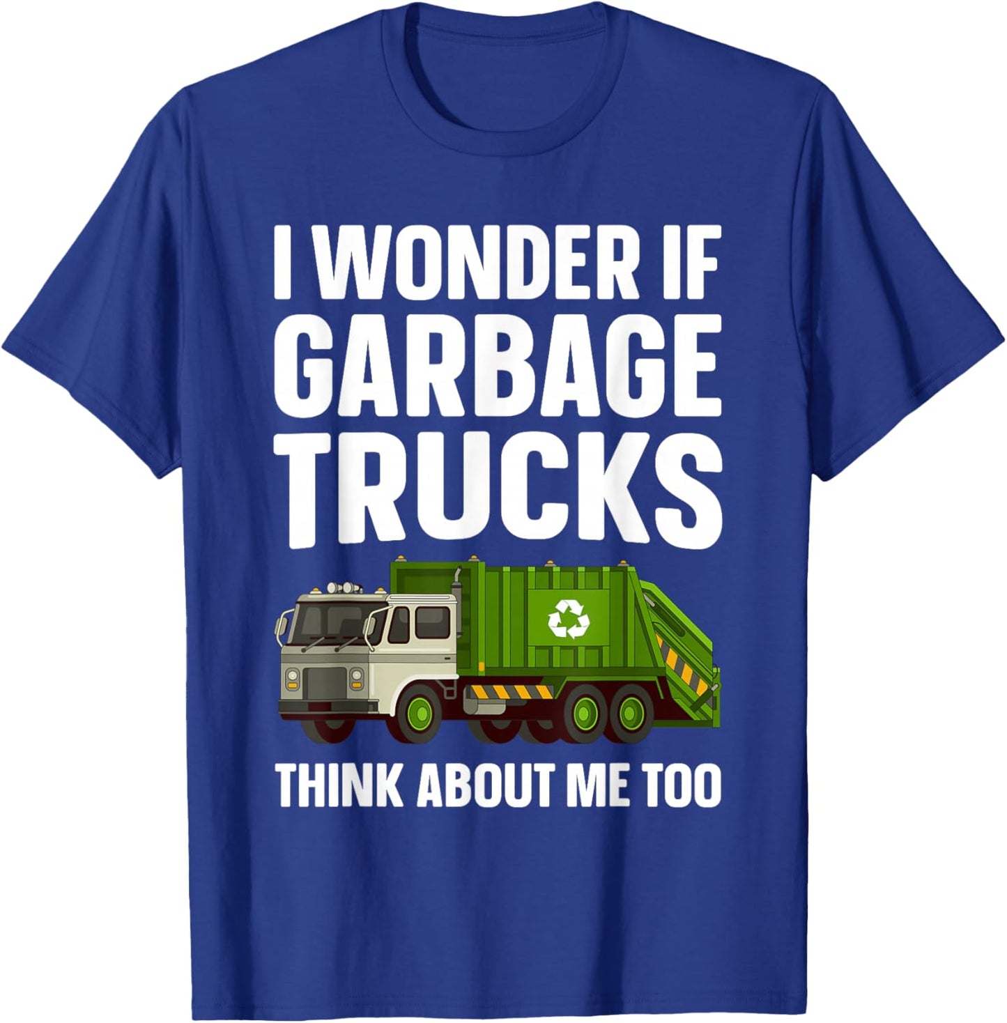 Garbage Truck Art Women Kids Recycling Garbage Truck T-Shirt - T-Shirt | Royal