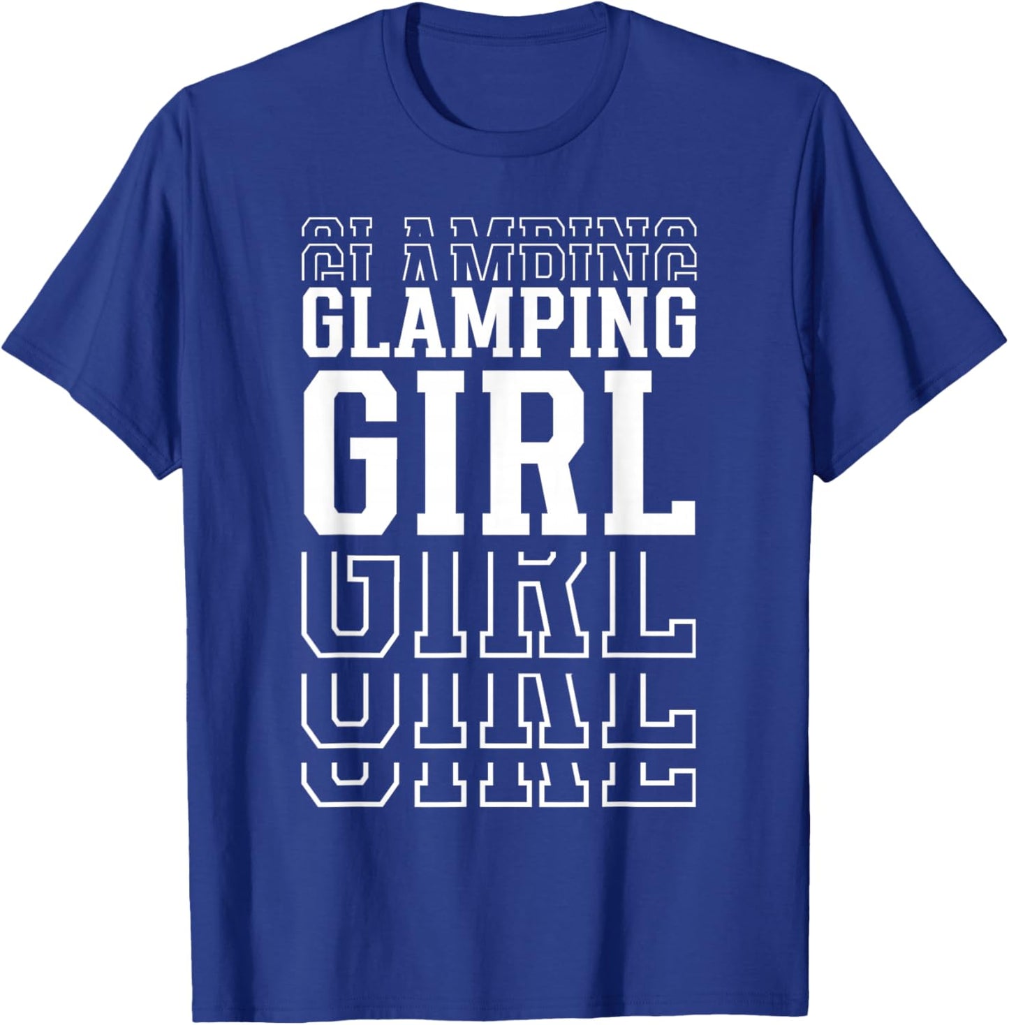 Glamping Girl Funny Layered Text Daughter Youth Kids T-Shirt - T-Shirt | Royal