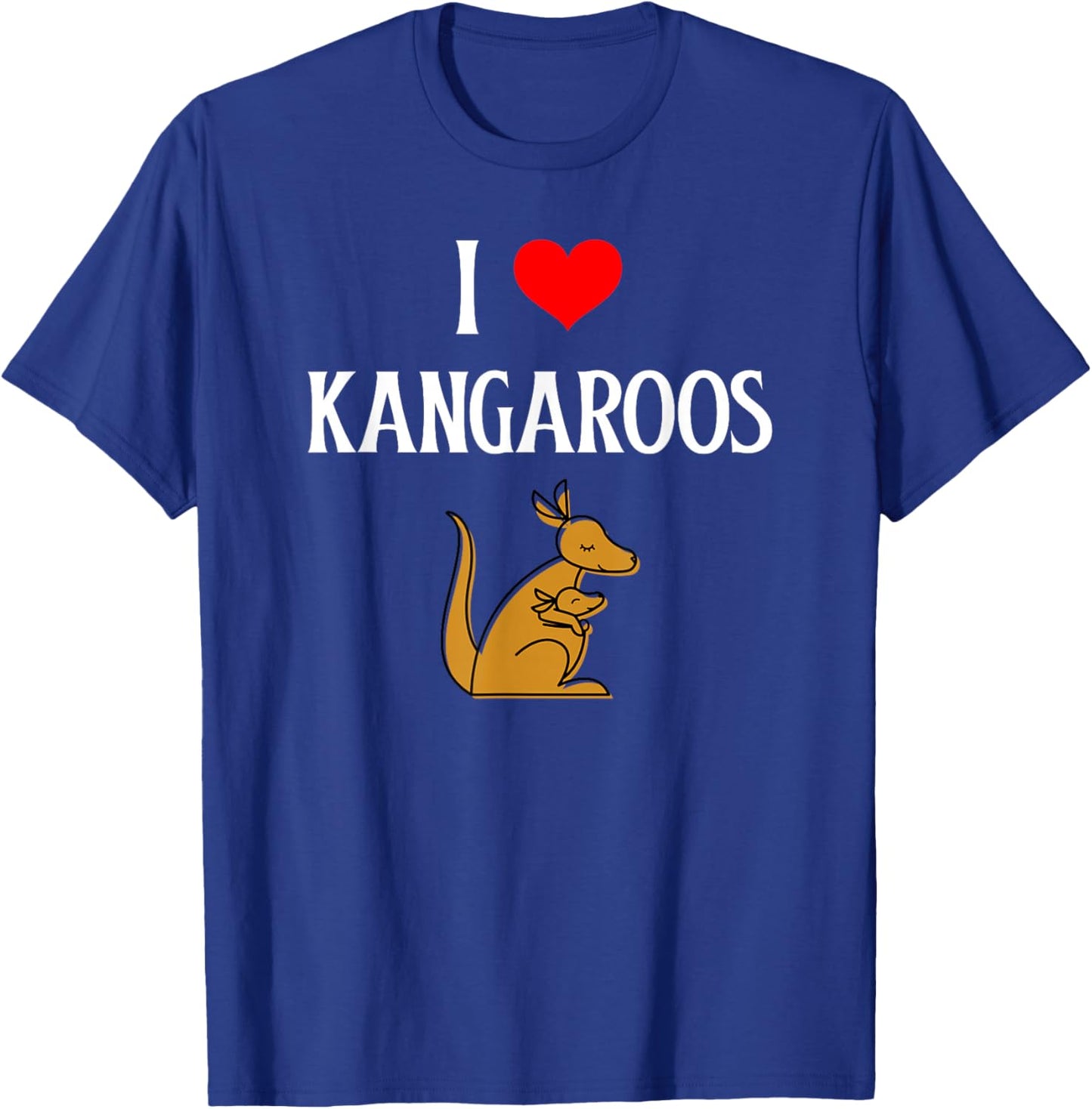 I Love Kangaroos I Heart Kangaroos Australian Kangaroo Lover T-Shirt - T-Shirt | Royal