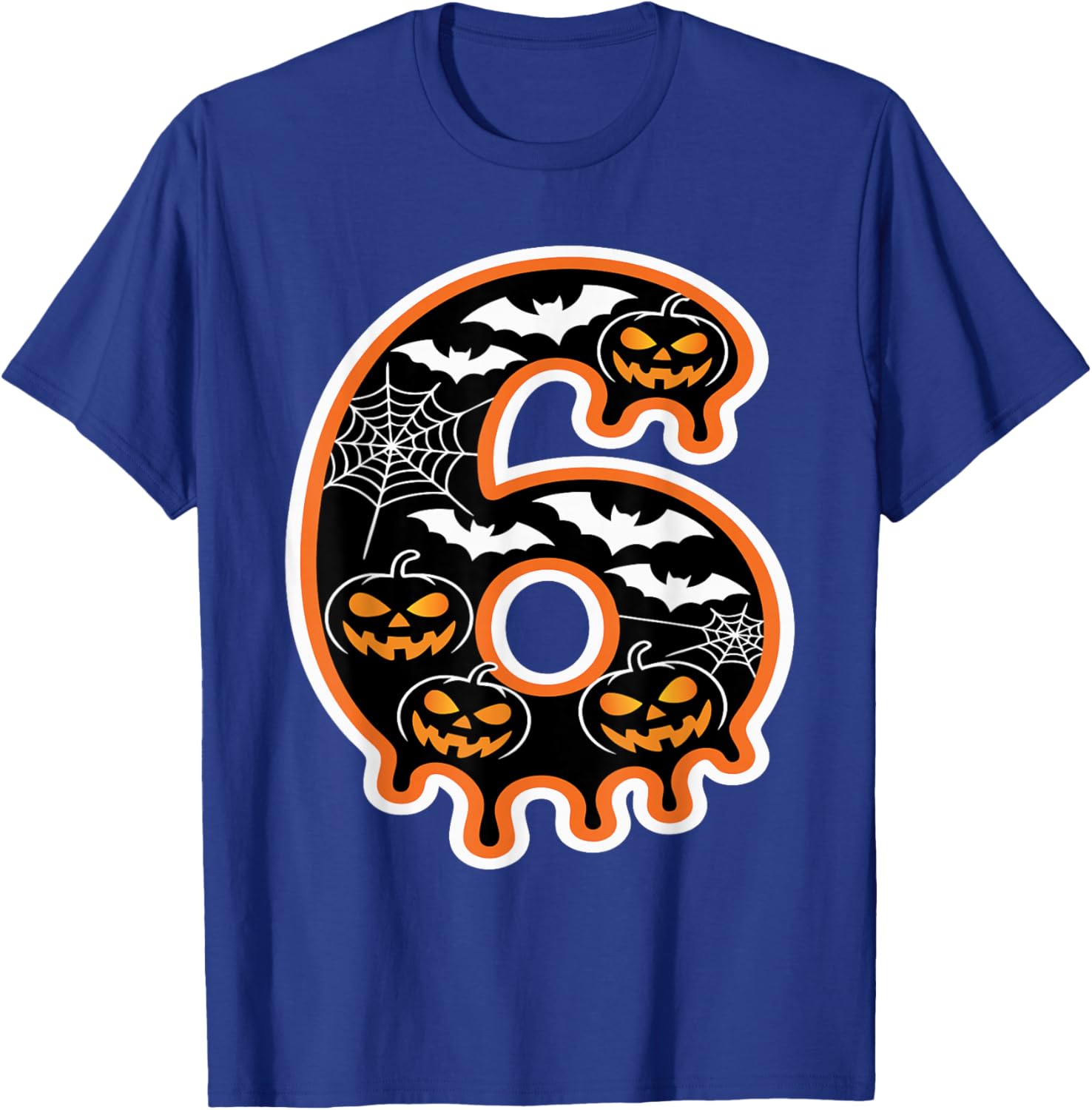 Funny Halloween Number Six Costume Couple Matching Design T-Shirt - T-Shirt | Royal