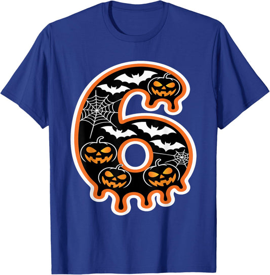 Funny Halloween Number Six Costume Couple Matching Design T-Shirt - T-Shirt | Royal