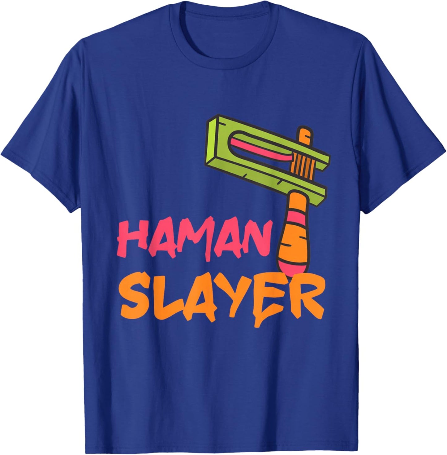 Haman Slayer Happy Purim Grogger Jewish Queen Esther Party T-Shirt - T-Shirt | Royal