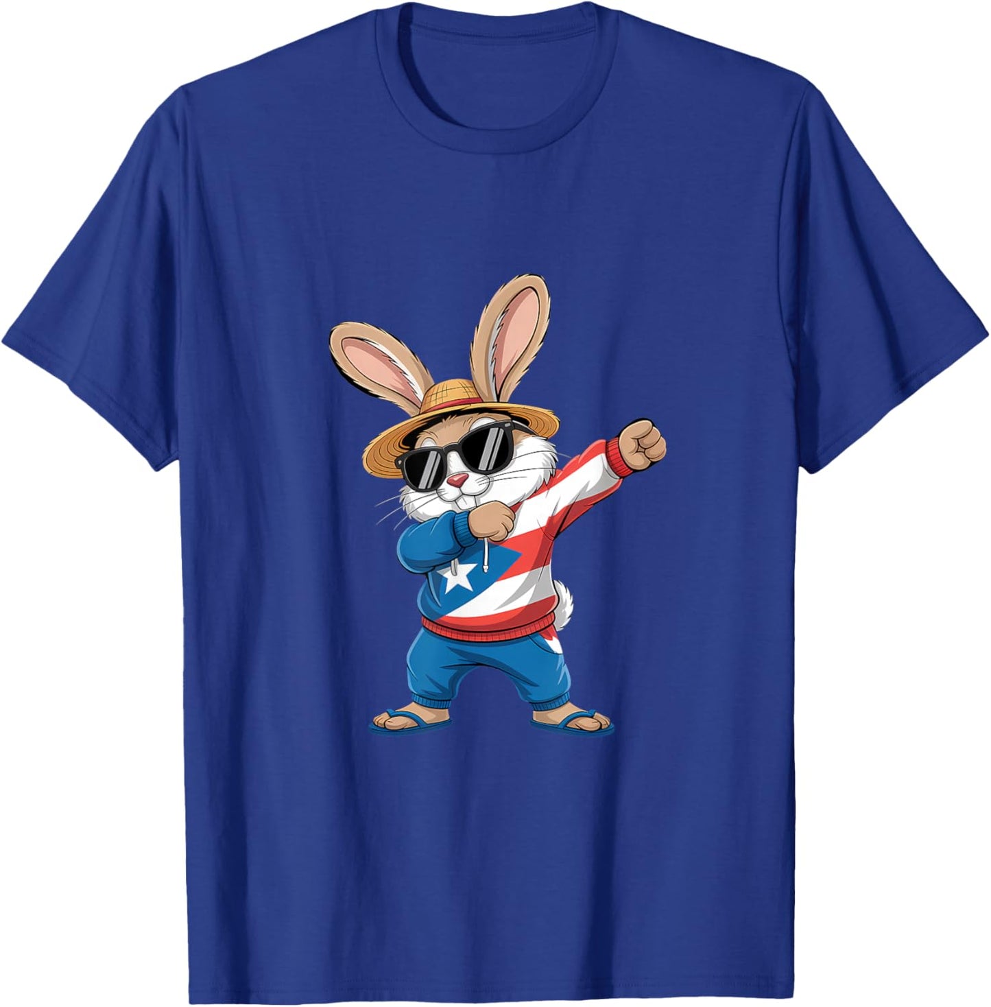 Puerto Rico Bunny Puerto Rican Flag Rabbit T-Shirt - T-Shirt | Royal