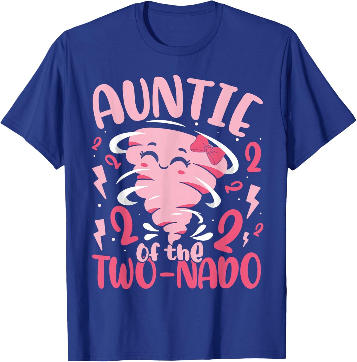 Auntie of The Two-nado Tornado Themed 2nd Birthday Party T-Shirt - T-Shirt | Royal