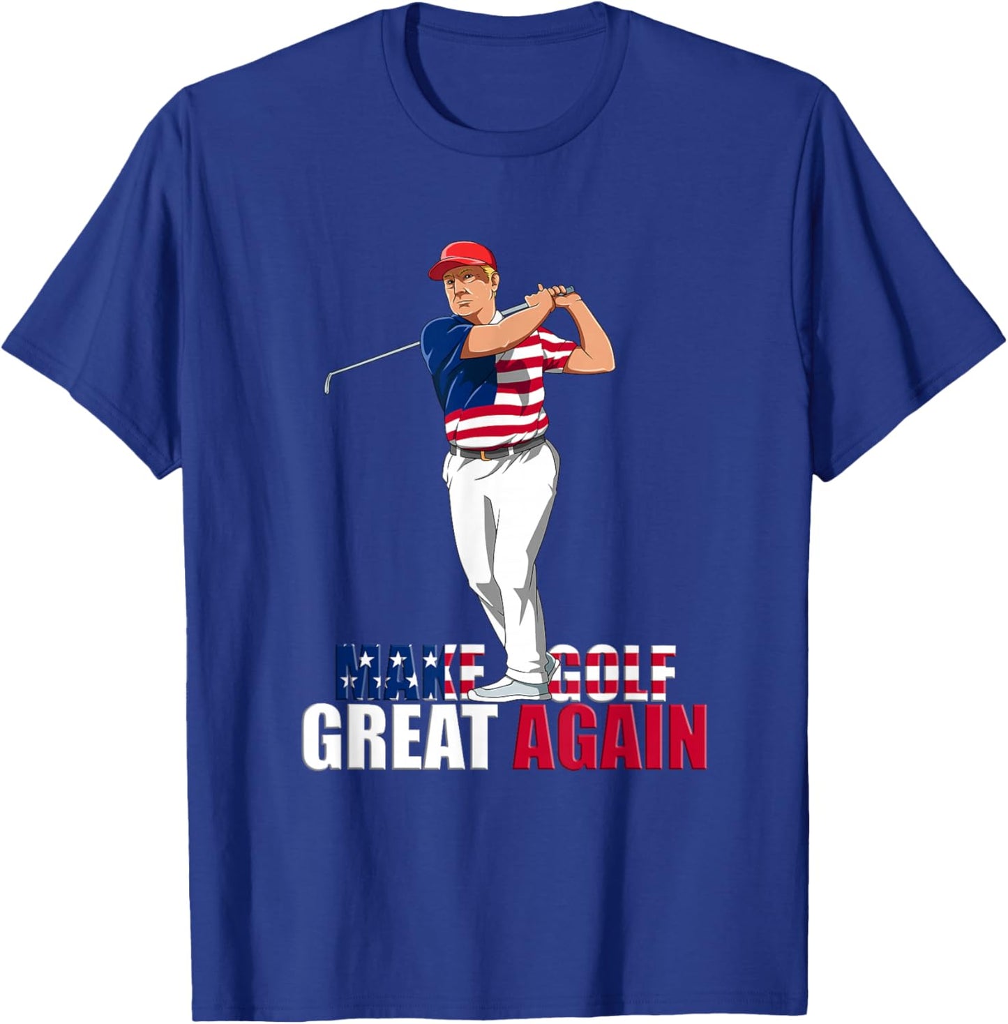 Make Golf Great Again - USA Trump Golf T-Shirt - T-Shirt | Royal
