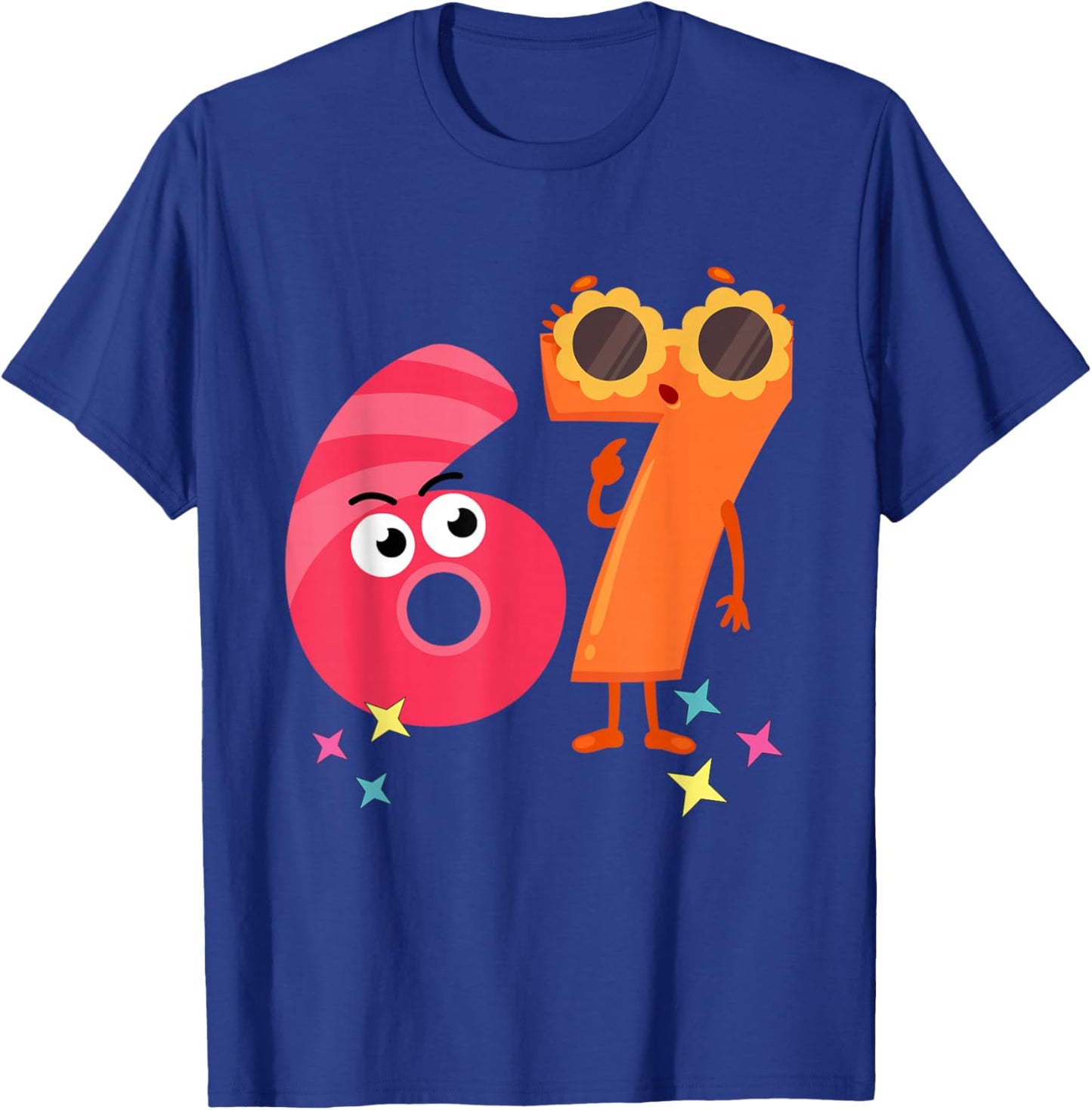 6 7 for Teacher (six Seven) T-Shirt - T-Shirt | Royal