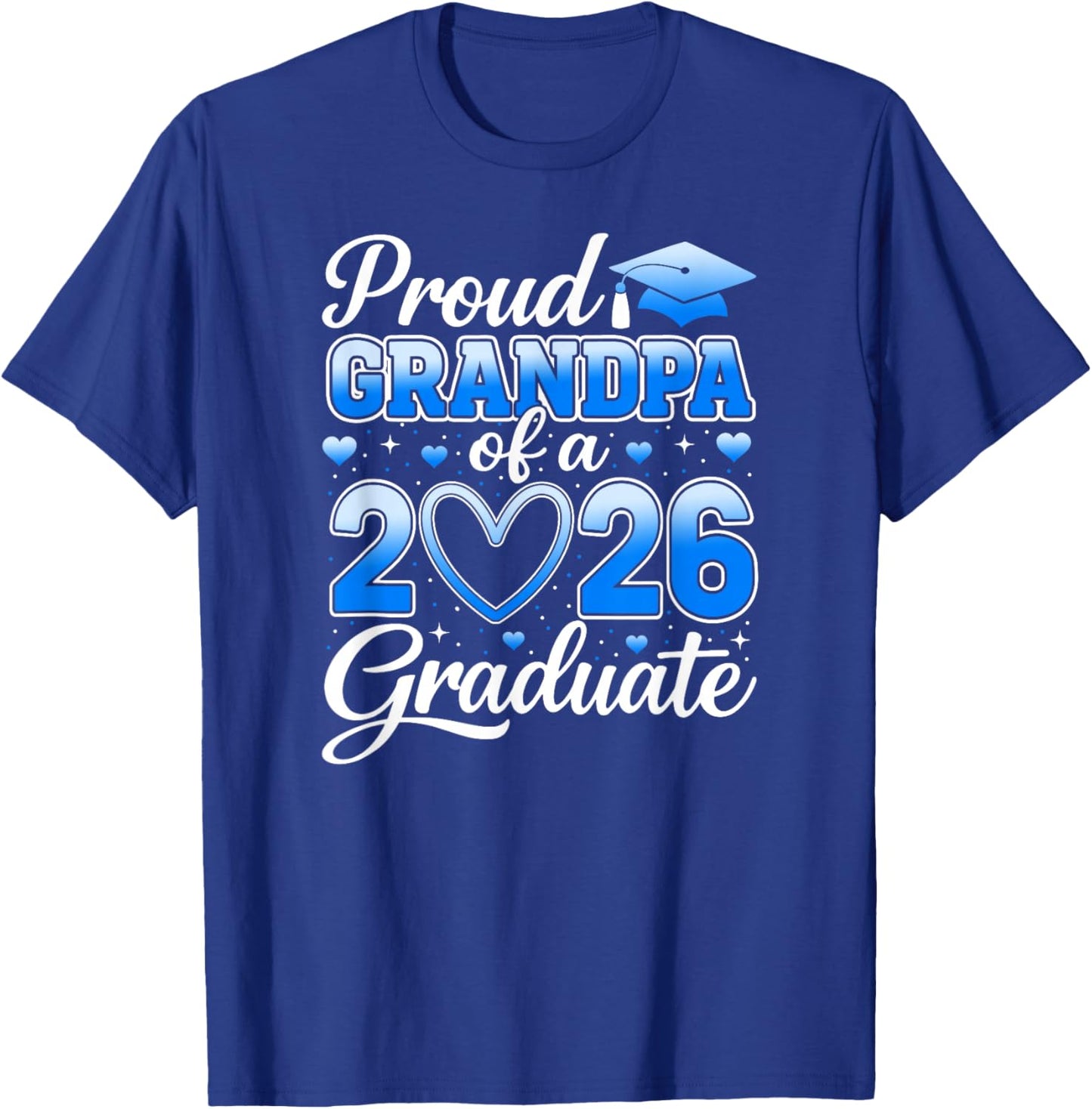 Proud Grandpa of A Class of 2026 Graduate Senior Graduation T-Shirt - T-Shirt | Royal