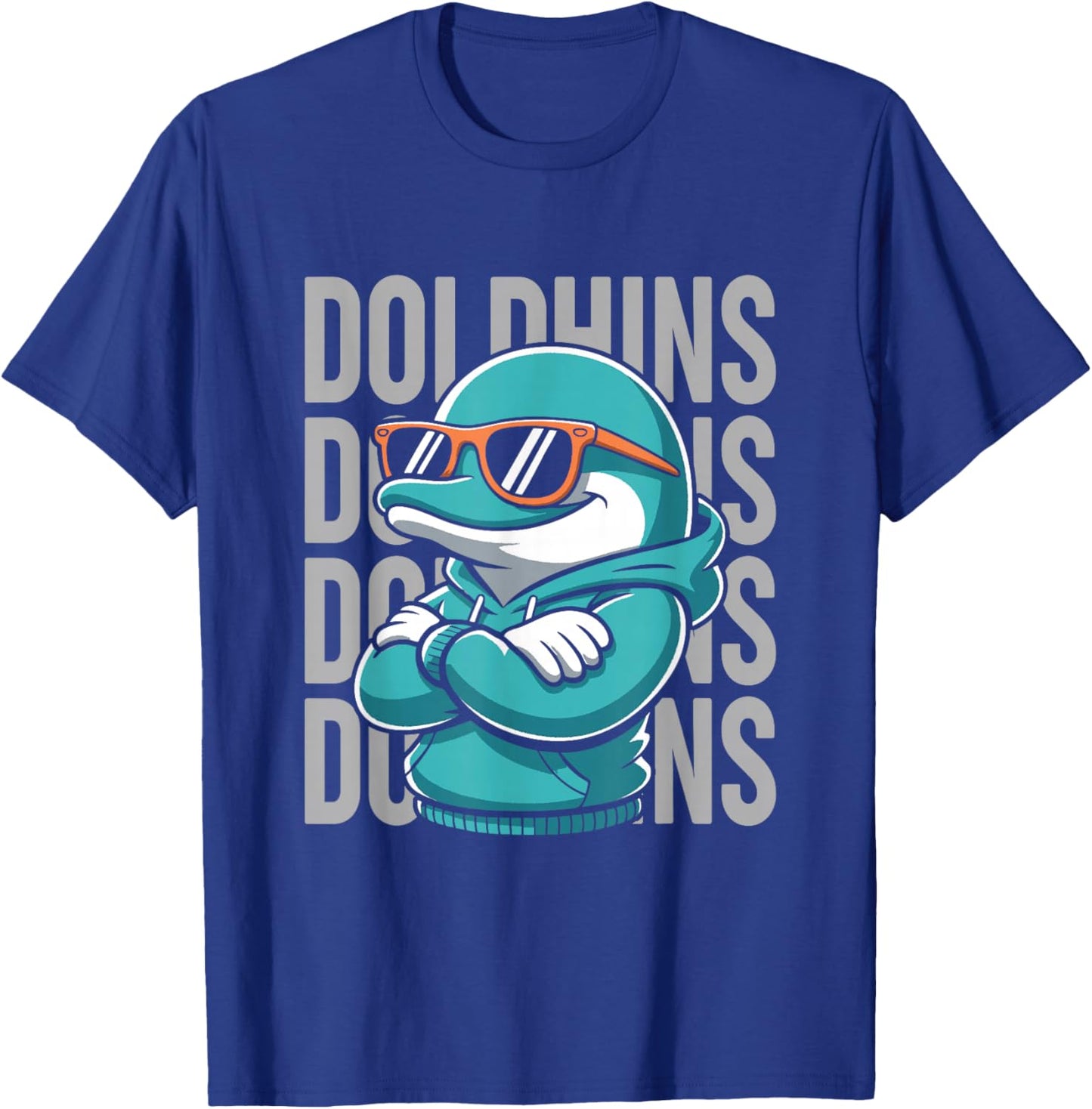 Cool Dolphin Gift Women Boys Girls Kids T-Shirt - T-Shirt | Royal