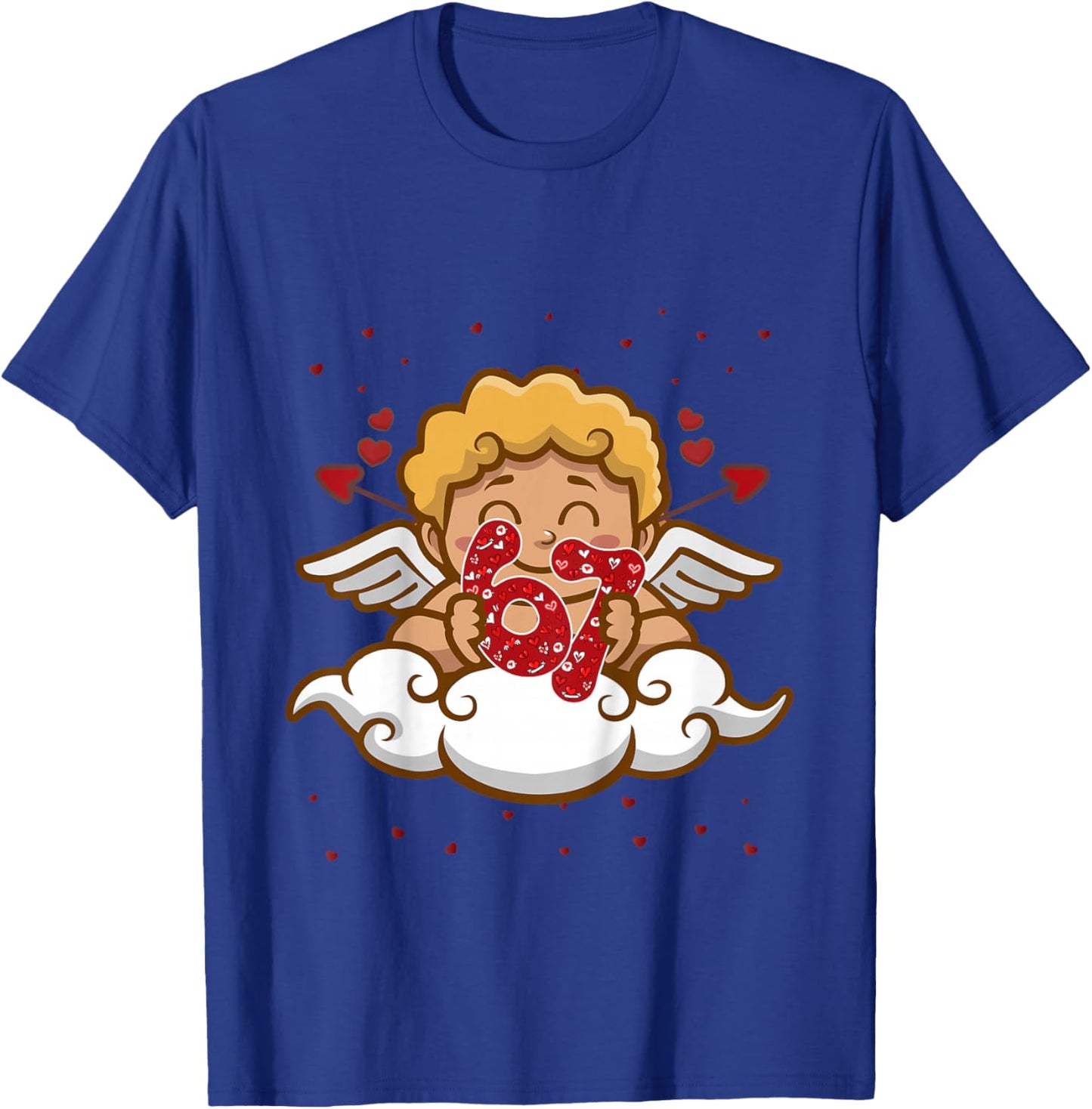 Kids 6 7 Meme Six Seven Cupid 67 Valentines Day Toddler T-Shirt - T-Shirt | Royal