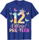 Crown 12th Birthday Party 12 Official Pre-Teen Birthday Girl T-Shirt - T-Shirt | Royal