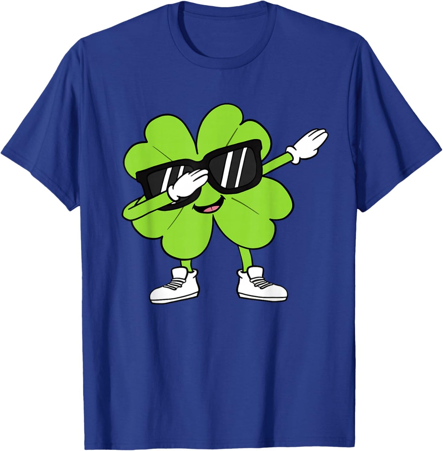Boys St Patricks Day Toddler Lucky Dabbing Shamrock Clover T-Shirt - T-Shirt | Royal