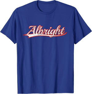 Albright Reading Pennsylvania Area Vintage Varsity Throwback T-Shirt - T-Shirt | Royal