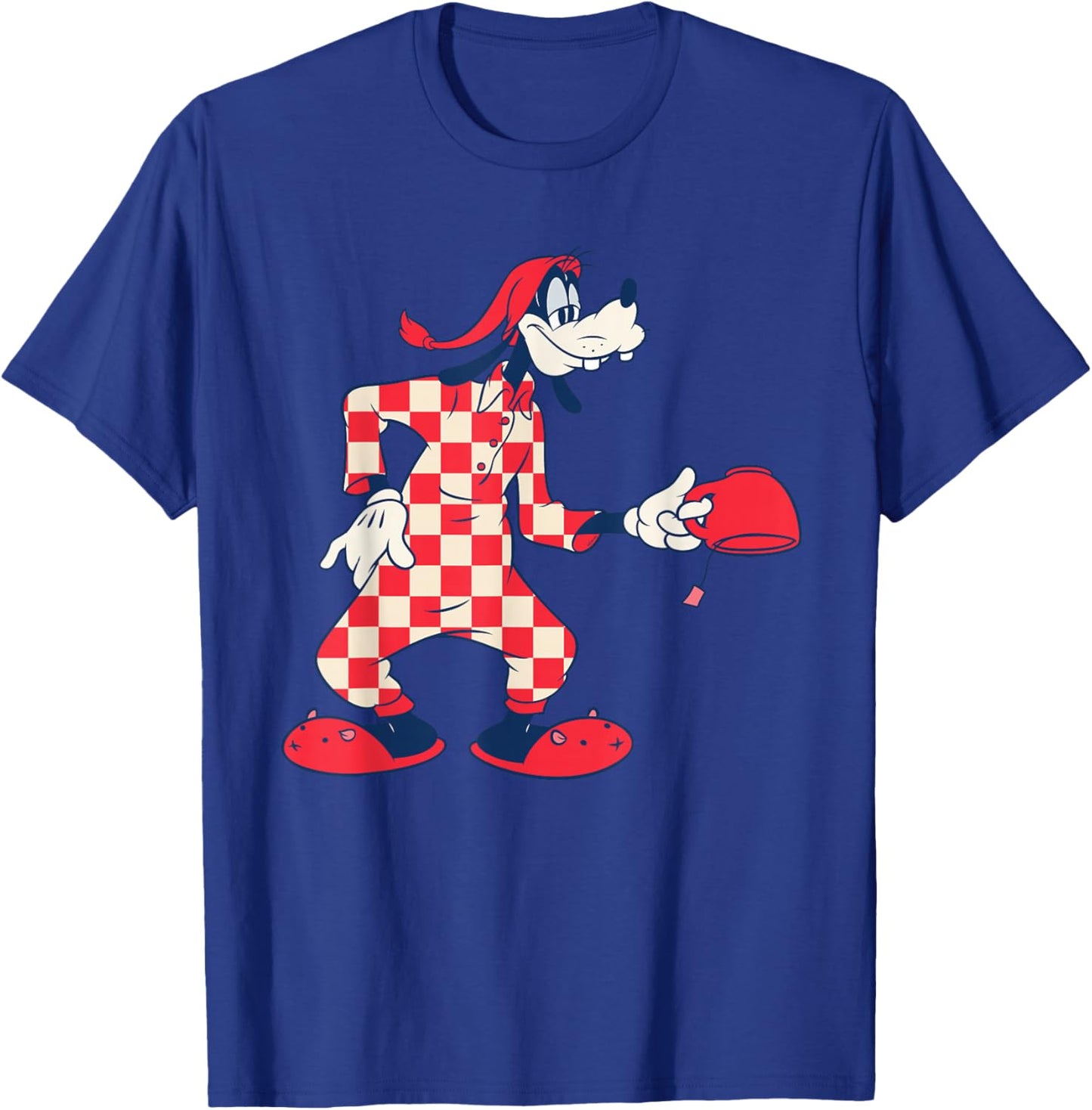 Disney Goofy Checkered Pajamas Slumber Party PJs Pose T-Shirt - T-Shirt | Royal