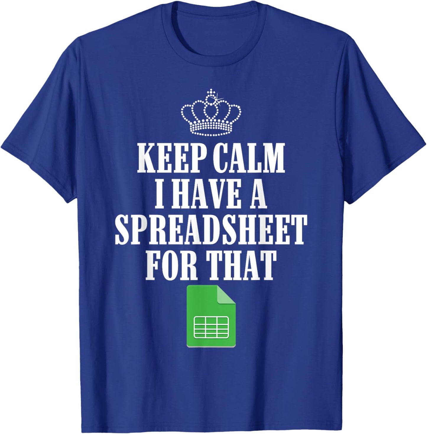 Funny Accounting Art Women Spreadsheets Accountant T-Shirt - T-Shirt | Royal