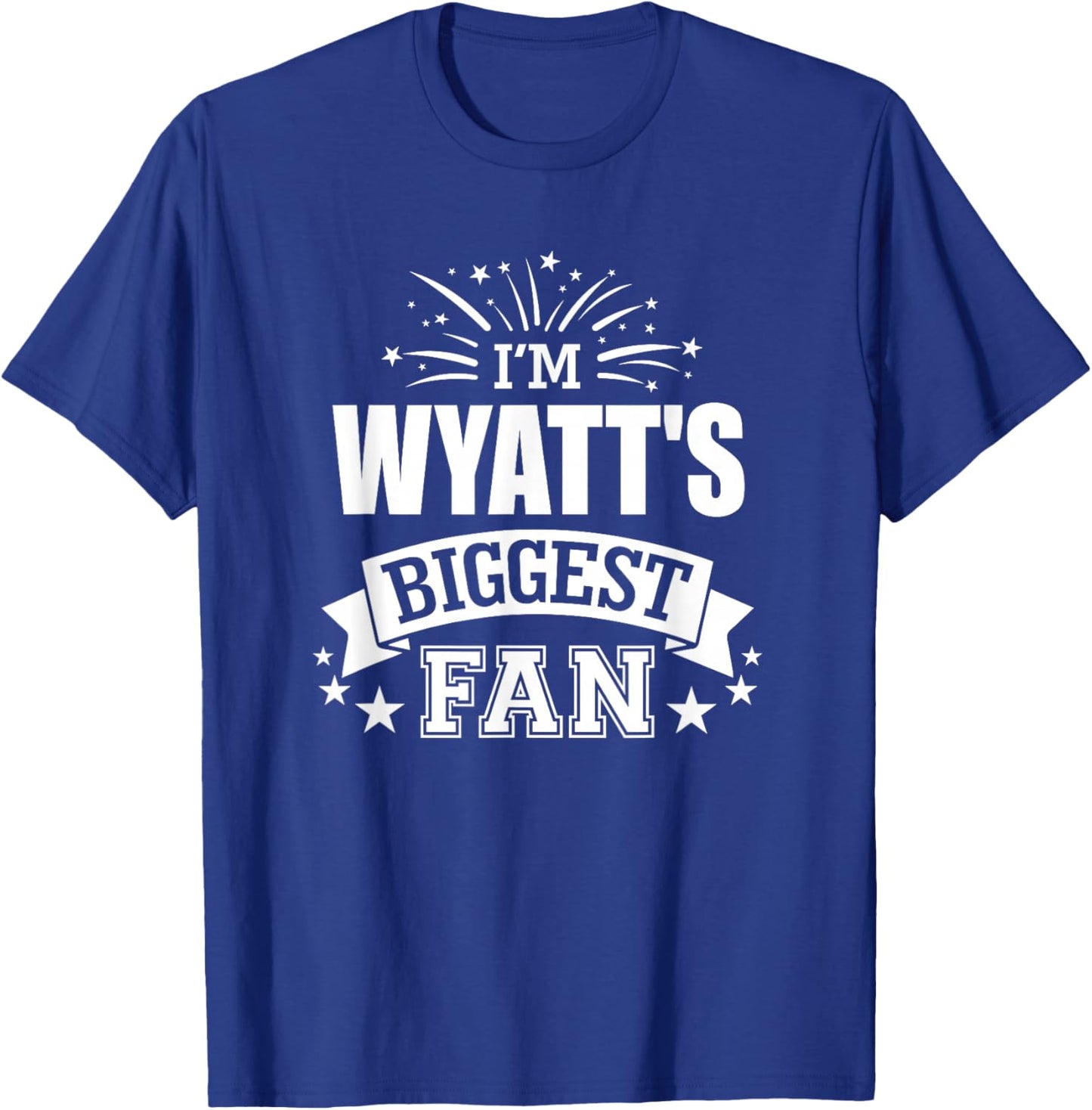 Wyatt Personalized Name Sports Fan Birthday Graduation T-Shirt - T-Shirt | Royal