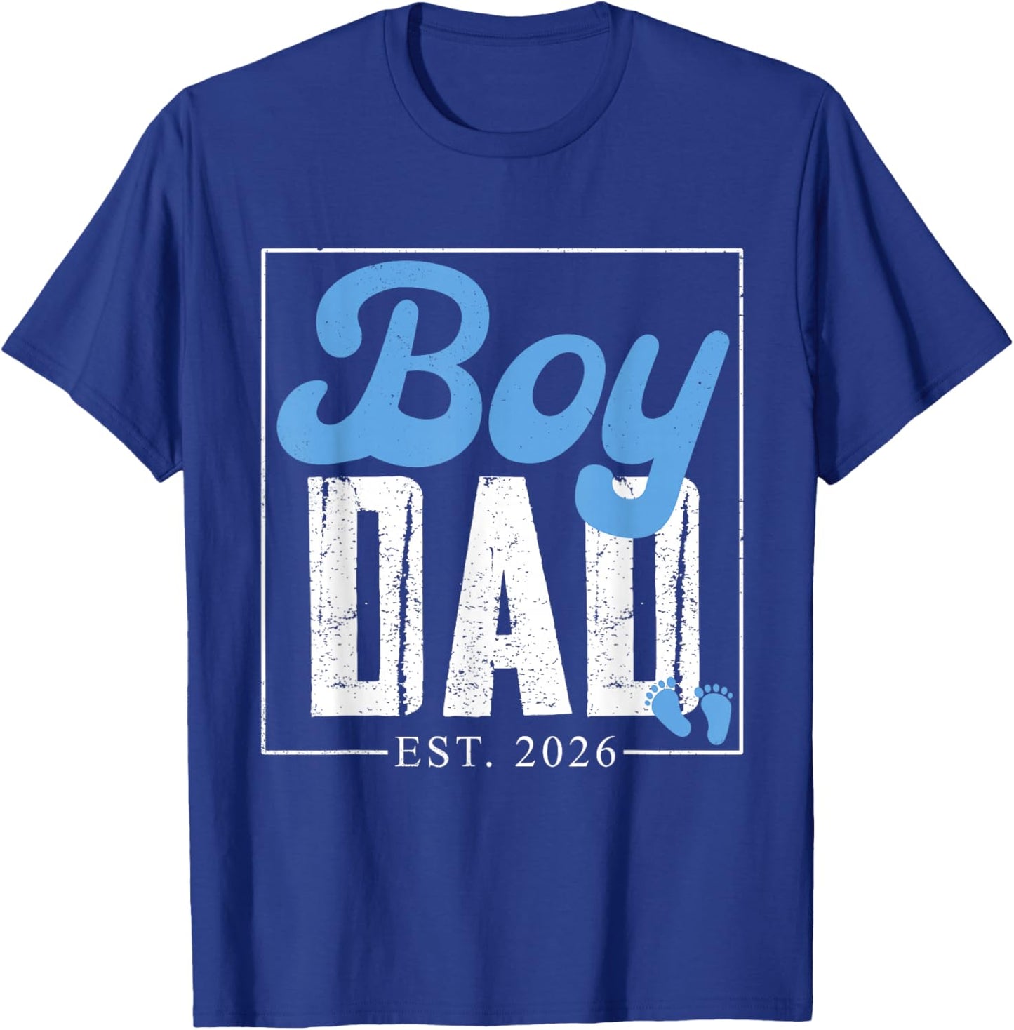 Expecting Dad of Boy Est 2026 Father's Day Son-Dad to Be Men T-Shirt - T-Shirt | Royal