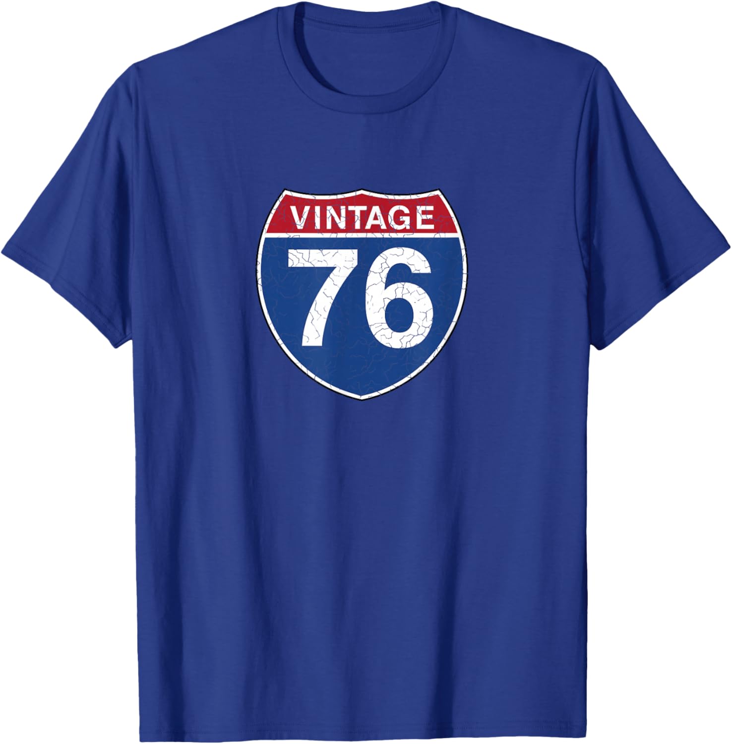 76 Vintage 50th Birthday Gift Ideas 1976 Road Sign T-Shirt - T-Shirt | Royal
