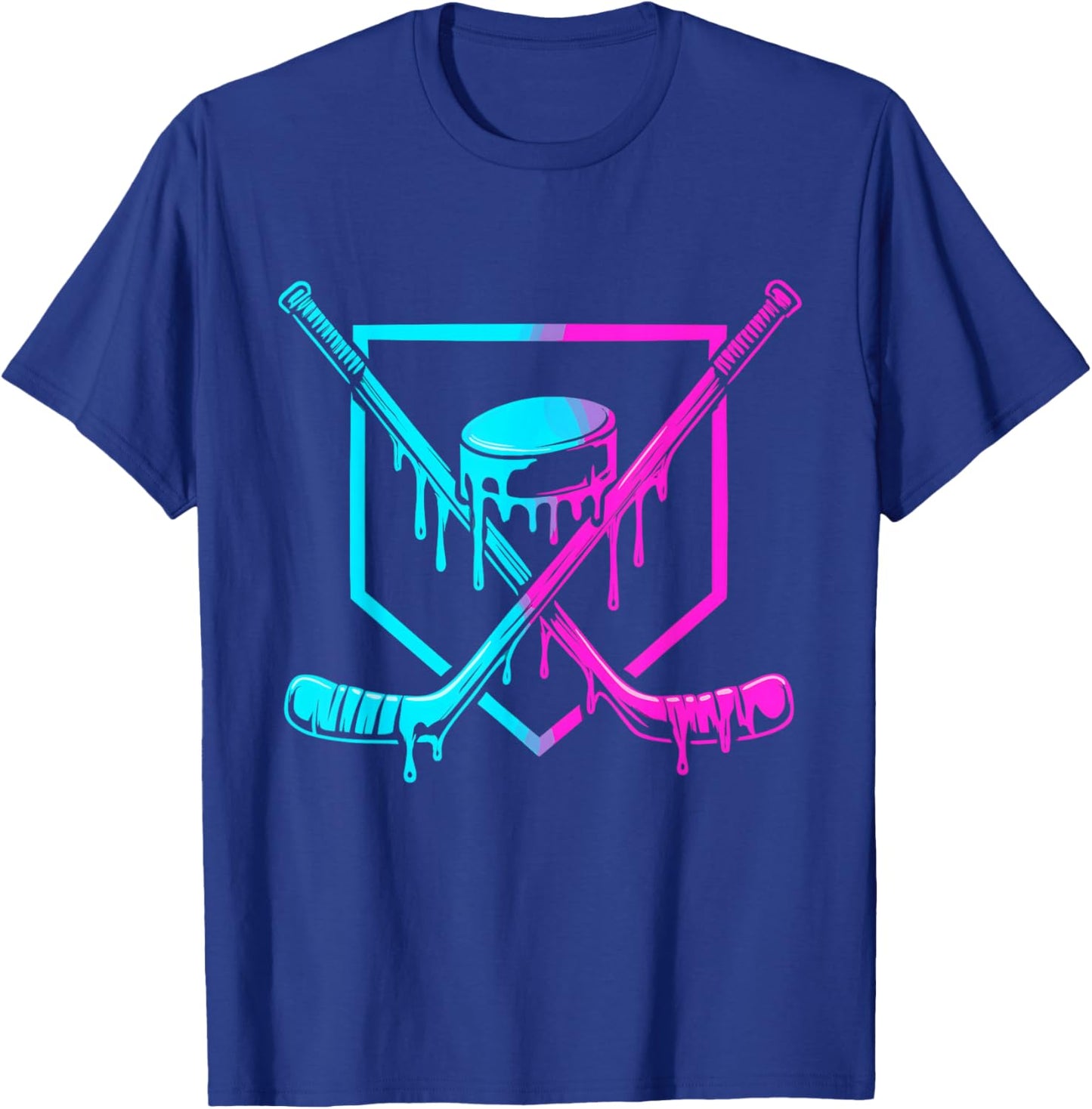 Hockey Drip for Boys Ice Cream Drip Youth Boys Hockey Kids T-Shirt - T-Shirt | Royal