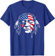 Crying Native American Indian Chief American USA Flag T-Shirt - T-Shirt | Royal