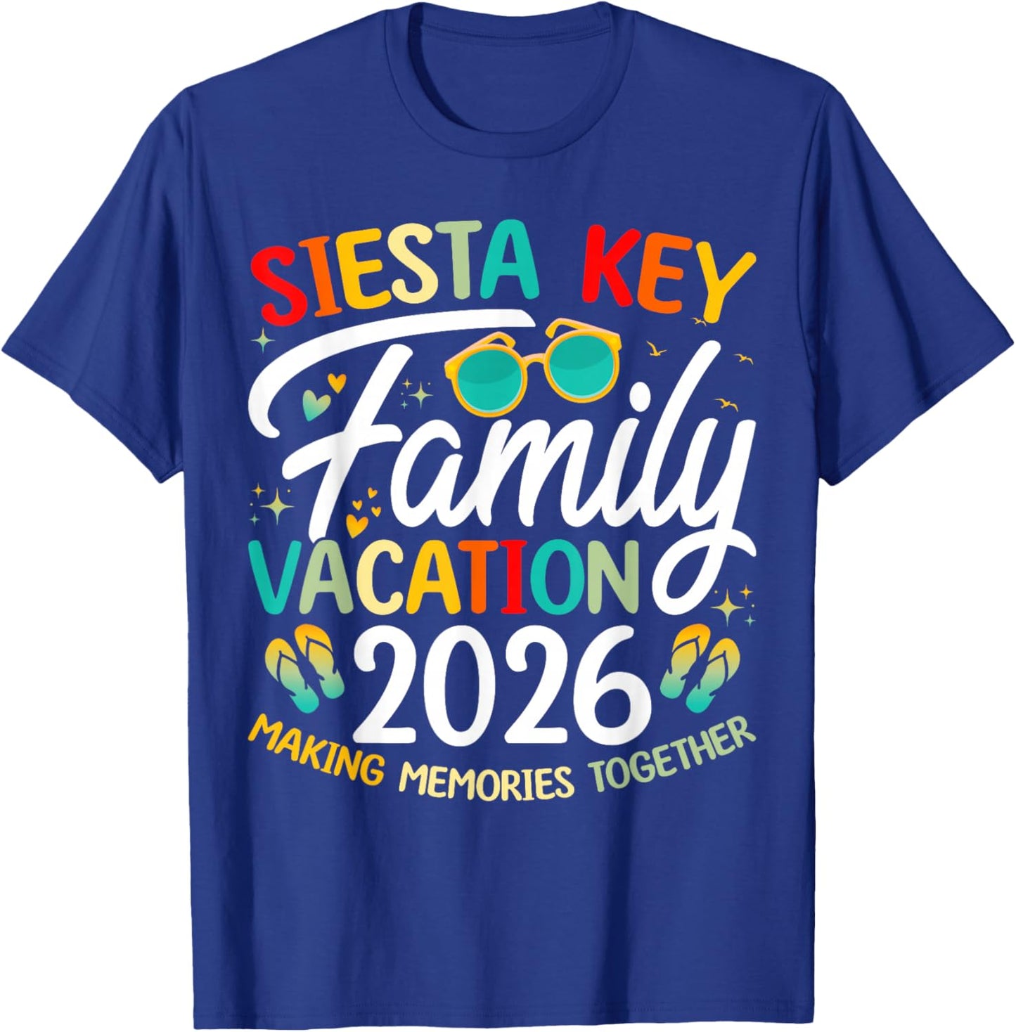 Siesta Key Beach Florida Family Vacation 2026 Tropical T-Shirt - T-Shirt | Royal