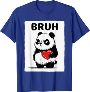 Grumpy Panda Bruh Men Women Teens Kids Funny St. Valentine's T-Shirt - T-Shirt | Royal