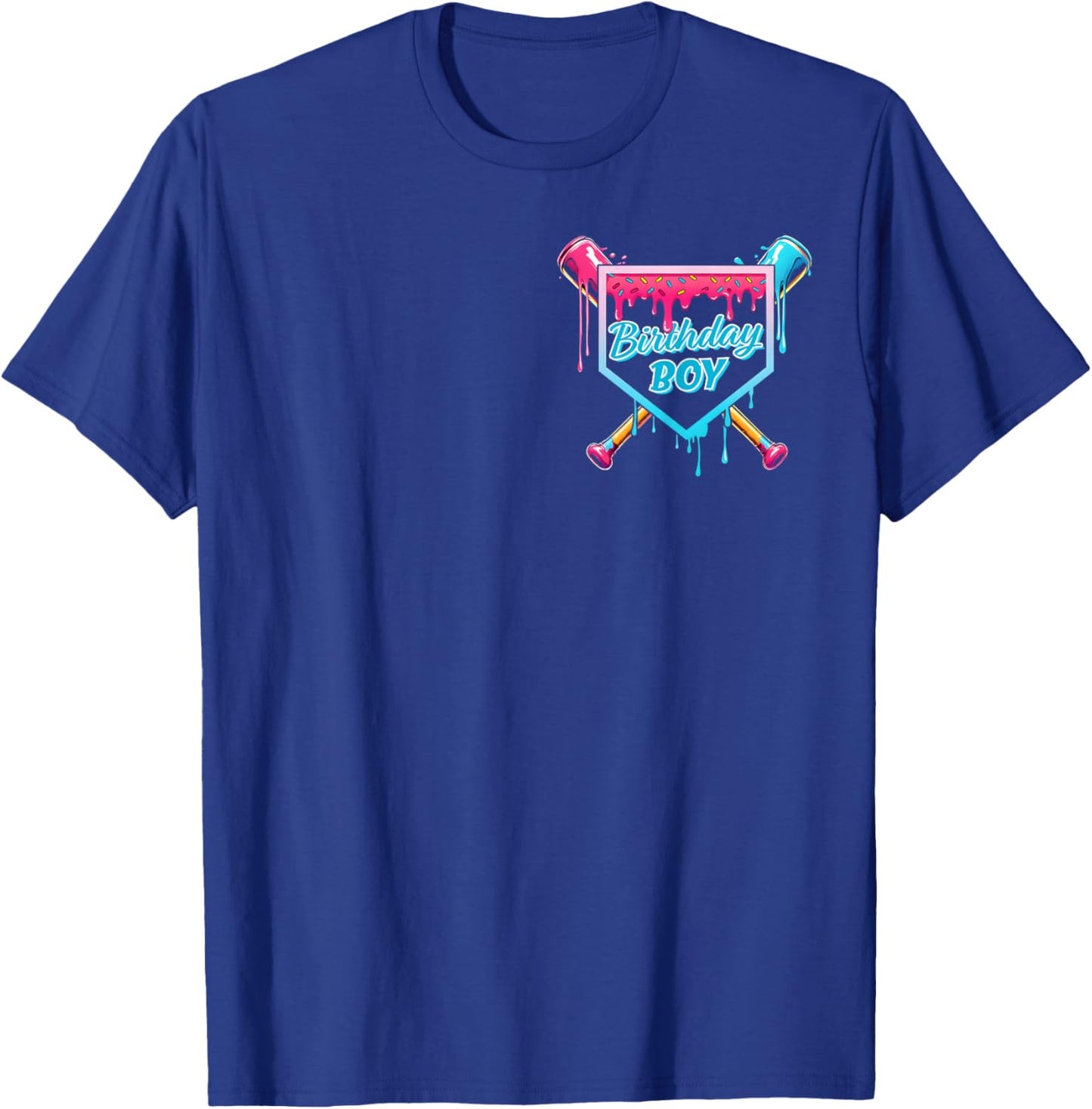 Baseball 12 Year Old Ice Cream Drip 12th Birthday Boys T-Shirt - T-Shirt | Royal