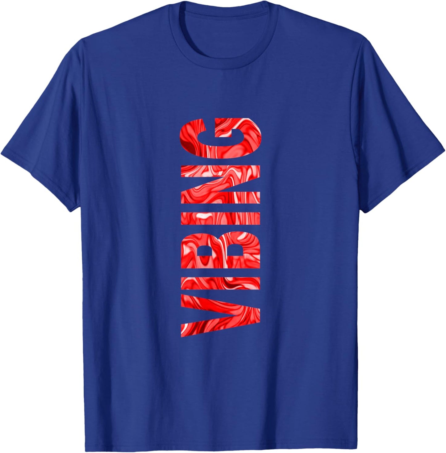 Red Color Vibing Liquid Red Graphic T-Shirt - T-Shirt | Royal