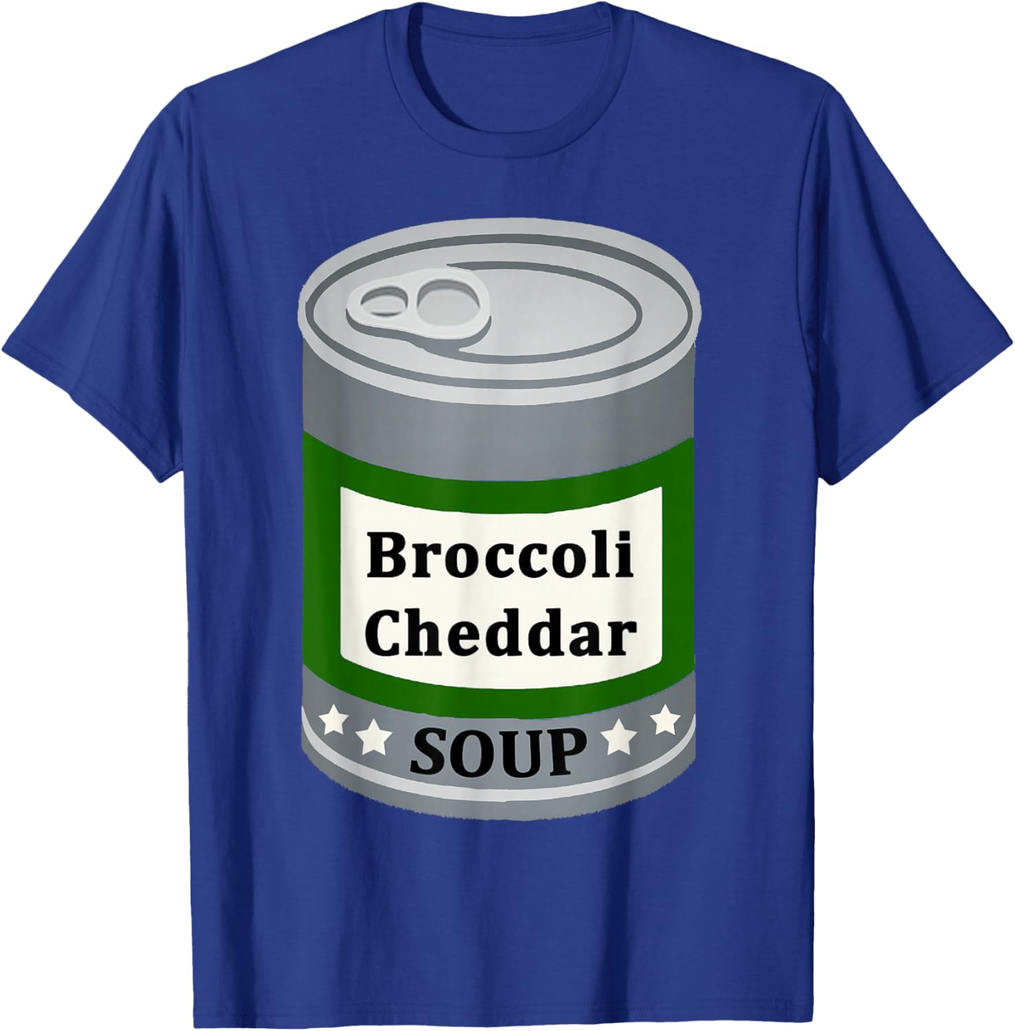 Broccoli Cheddar Canned Soup Fun Easy Lazy Halloween Costume T-Shirt - T-Shirt | Royal
