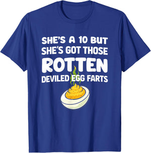 Funny Deviled Egg Fart T-Shirt - T-Shirt | Royal